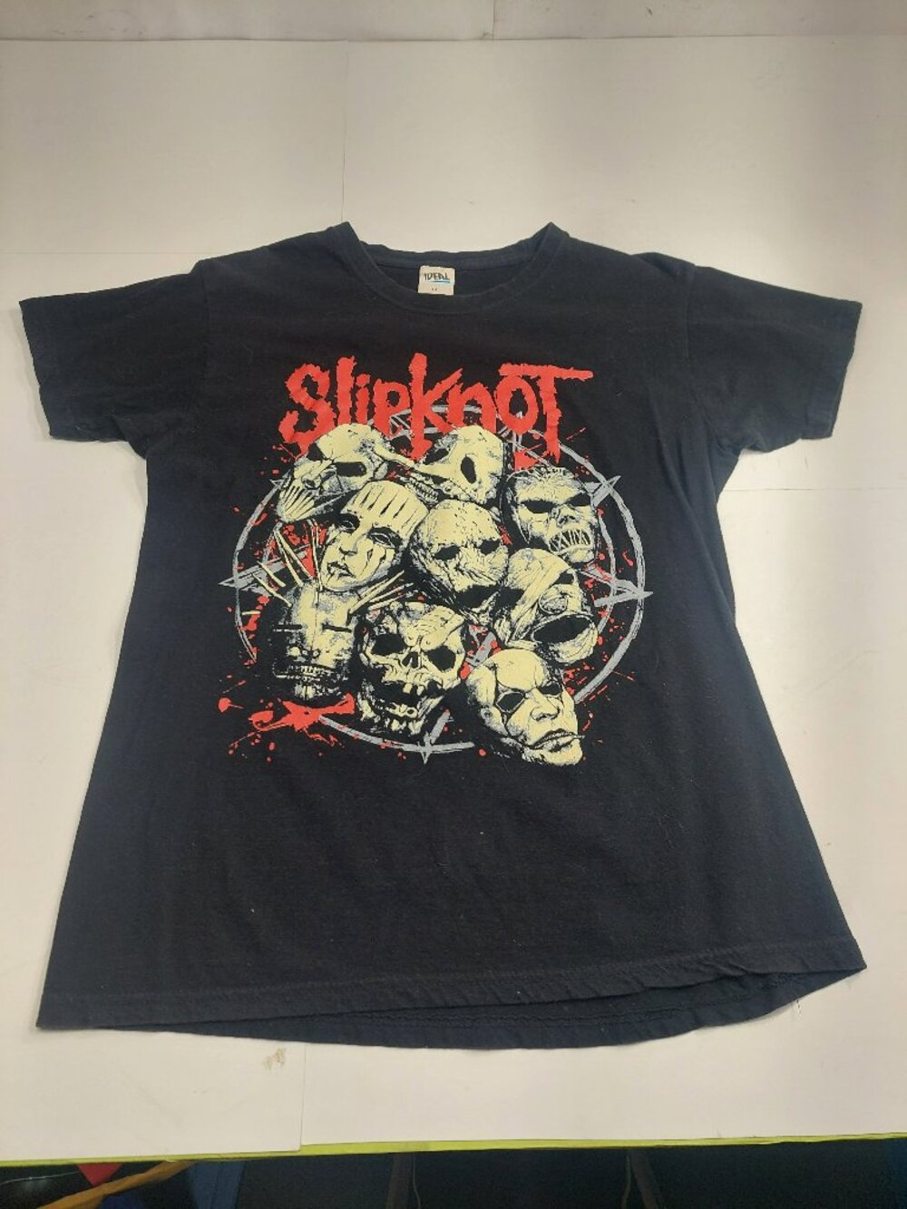Slipknot Double sided T-Shirt Nine Members Masks Graphic Size M Vintage